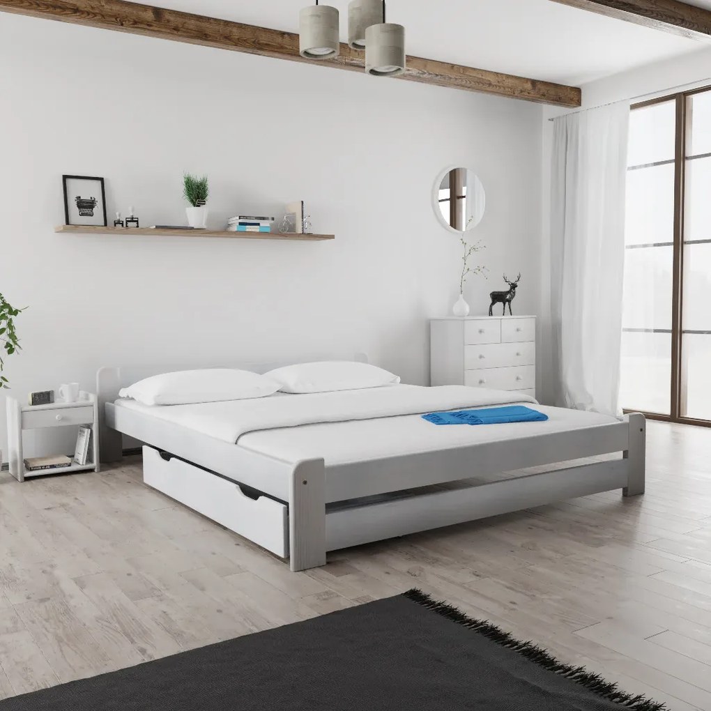 Úložný box pod posteľ 98 cm, biela