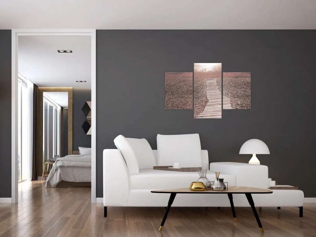 Obraz - Kamienková pláž (90x60 cm)