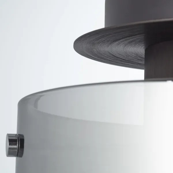 Brilliant - Stropné svietidlo BETH 1xE27/60W/230V Ø 20 cm čierna/dymová