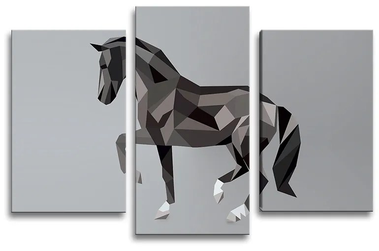 Sablio Obraz - 3-dílný Kôň - 75x50 cm