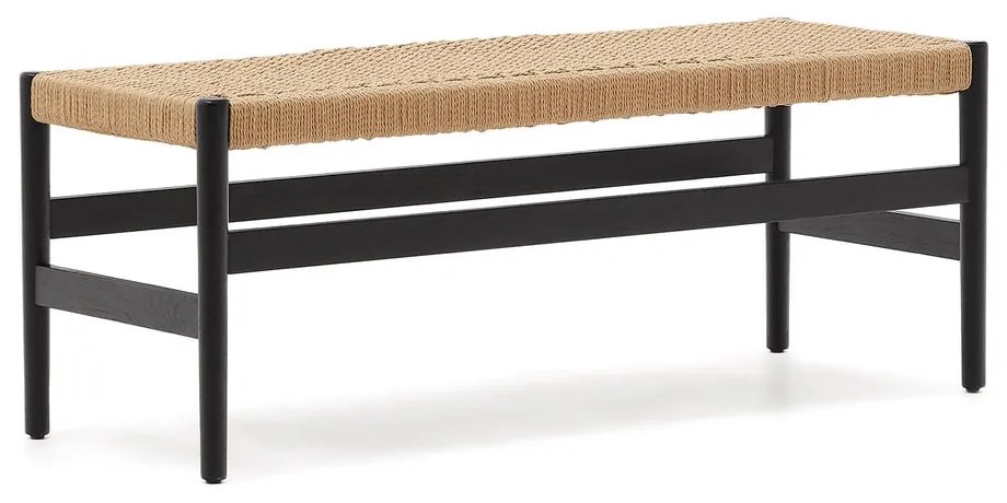 Lavica v čierno-prírodnej farbe Zaide – Kave Home