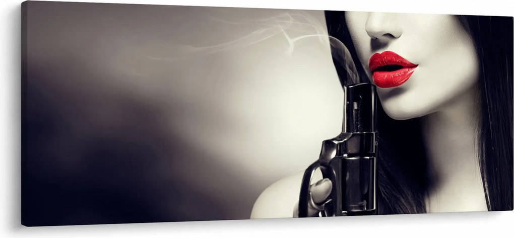 Obraz - Tajomná žena (120x50 cm)