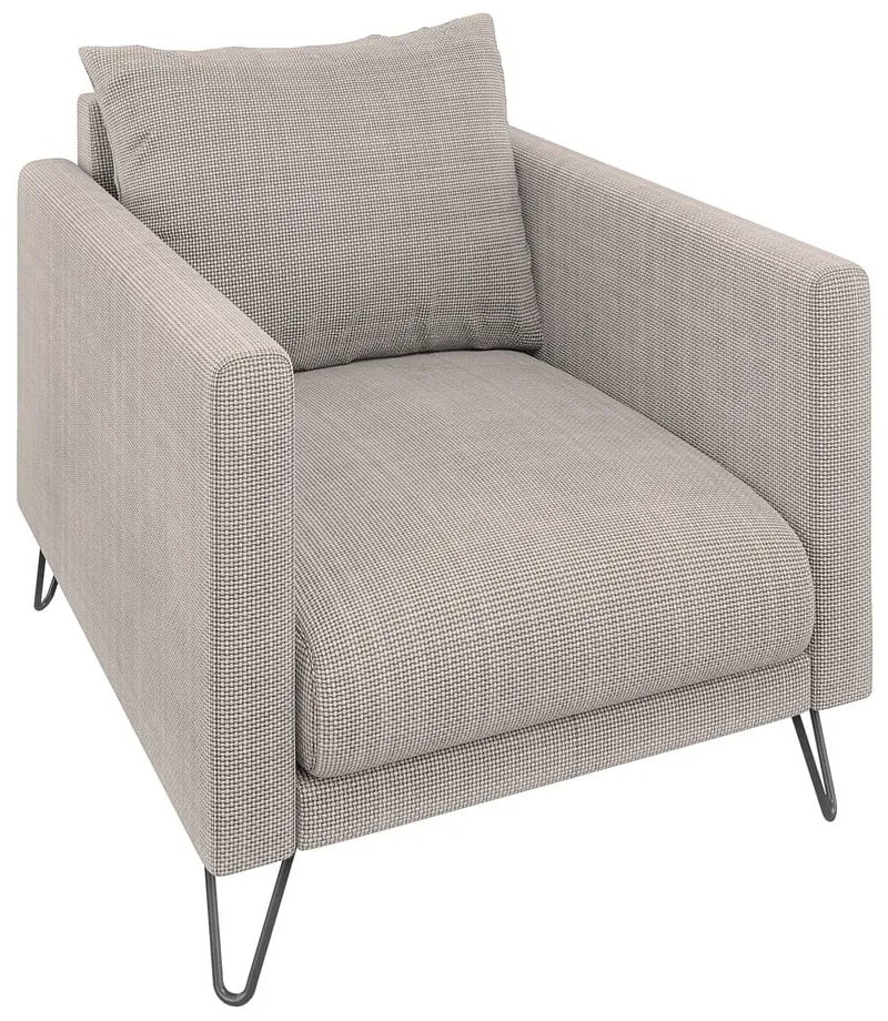 Svetlohnedé ženilkové kreslo Freya – Ropez