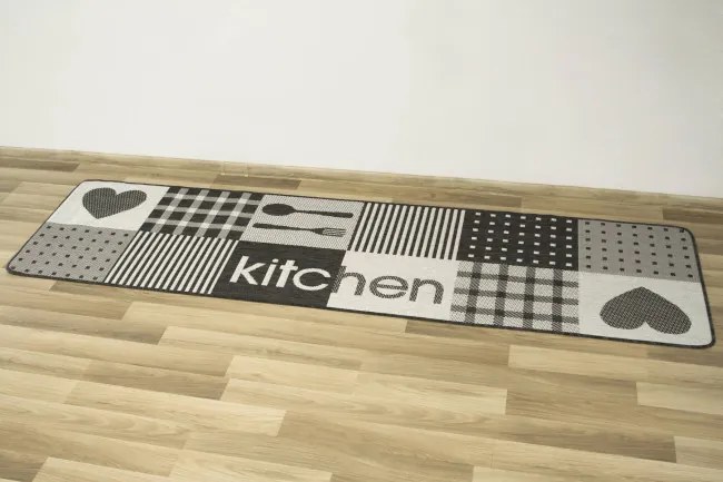 Koberec kuchynský Flex 19053/08 sivý