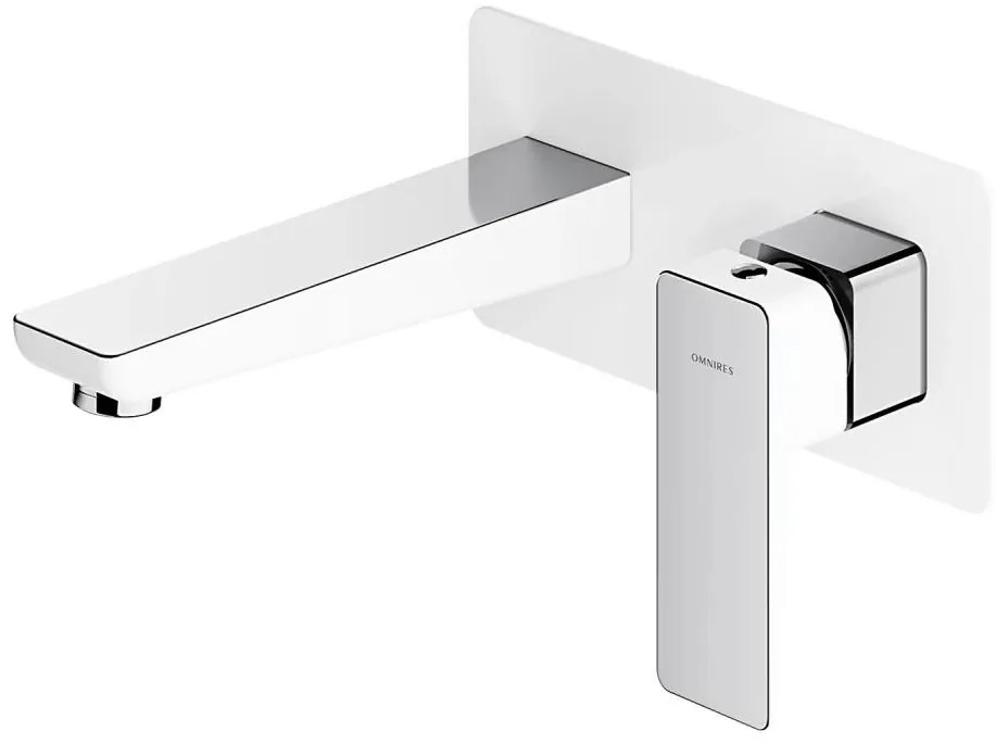 OMNIRES PM7415CRB-Umývadlová batéria na podomietkovú inštaláciu PARMA chróm/biela