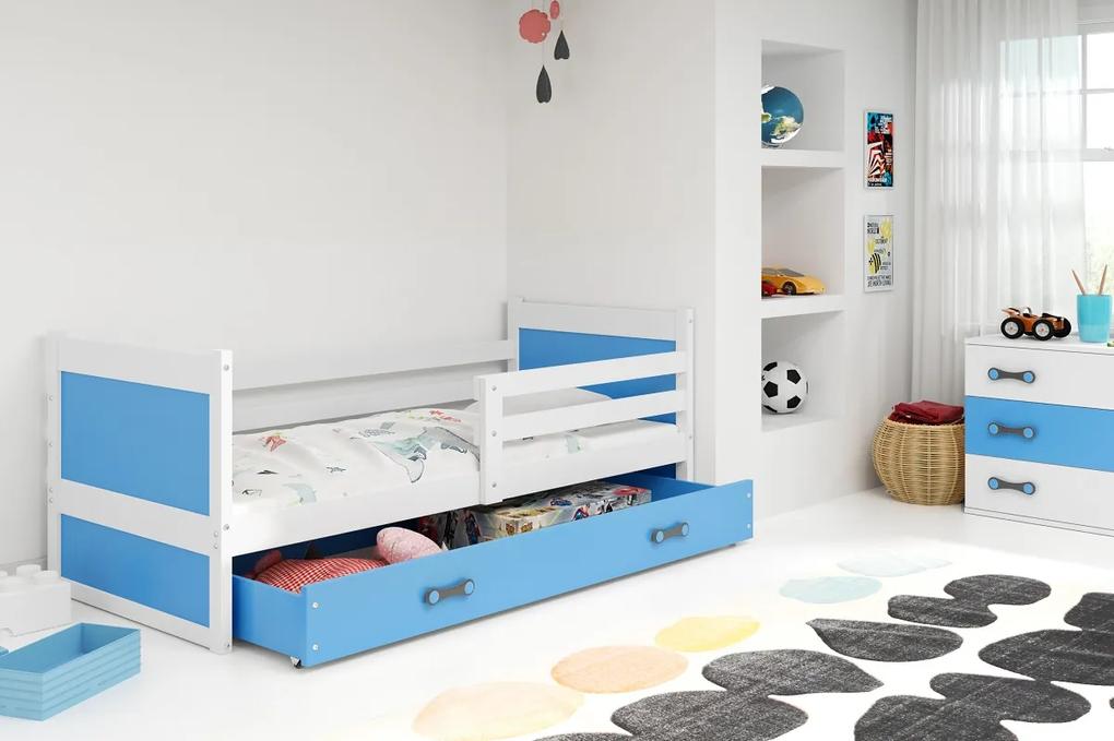 Detská posteľ RICO 1 | biela 80 x 190 cm Farba: Modrá