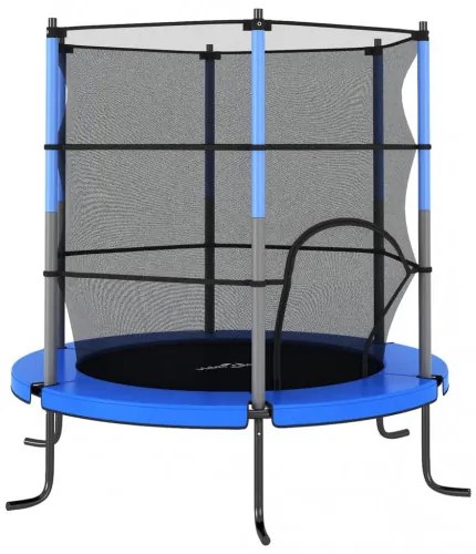 vidaXL Trampolína s bezpečnostnou sieťou okrúhla 140x160 cm modrá-