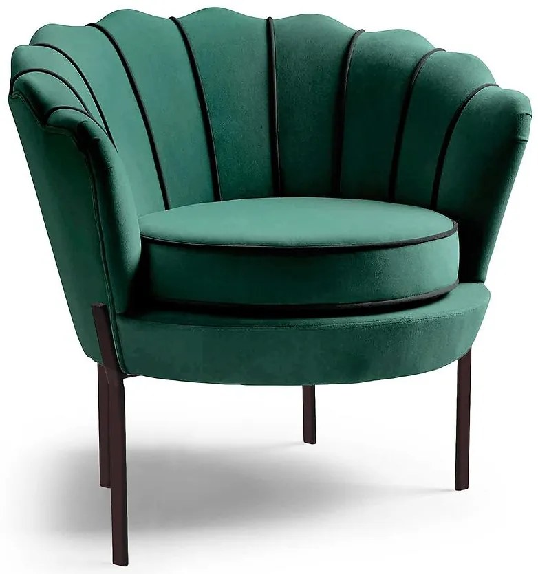 Kreslo Angelo zelená/čierna