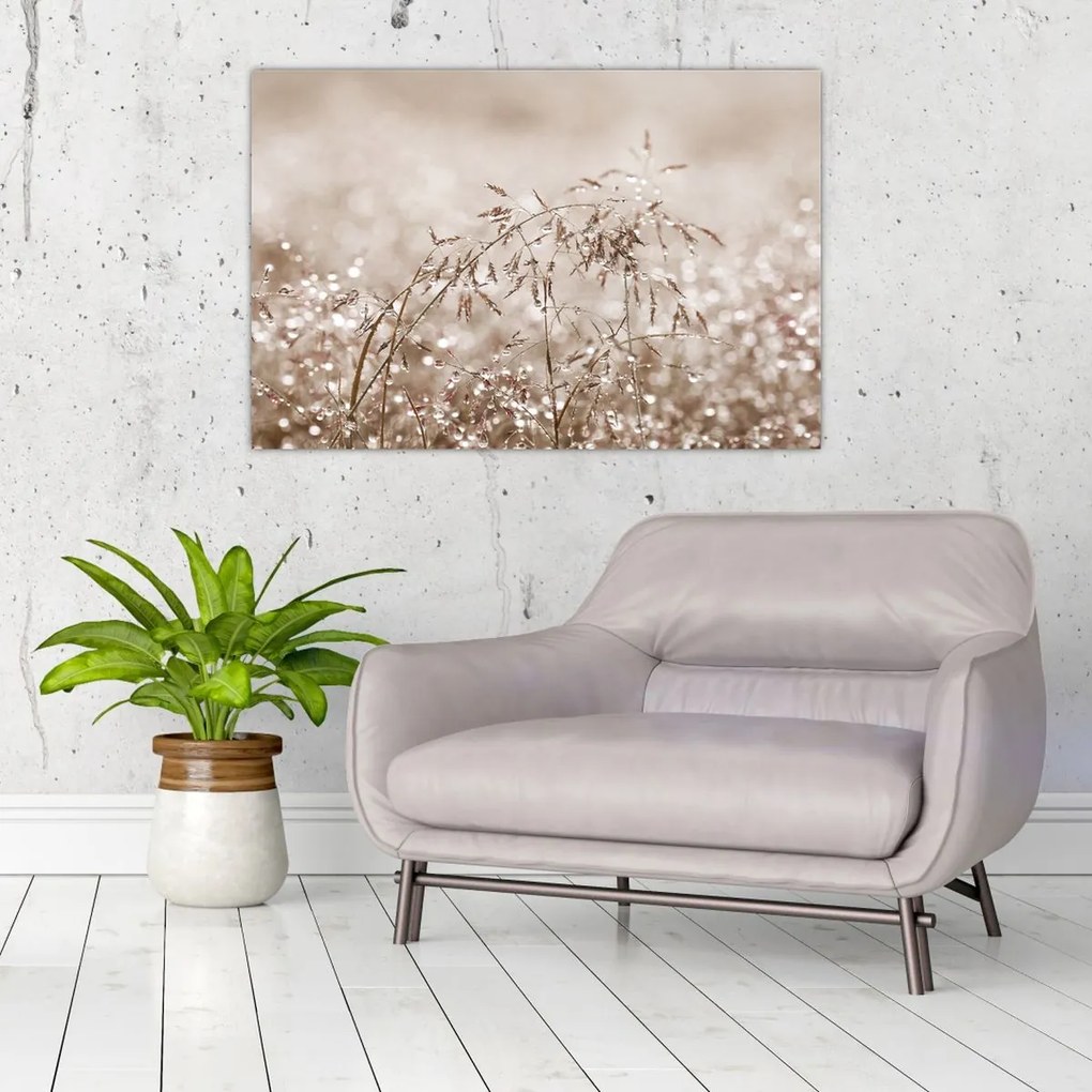 Obraz - Lúka v hnedých tónoch (90x60 cm)