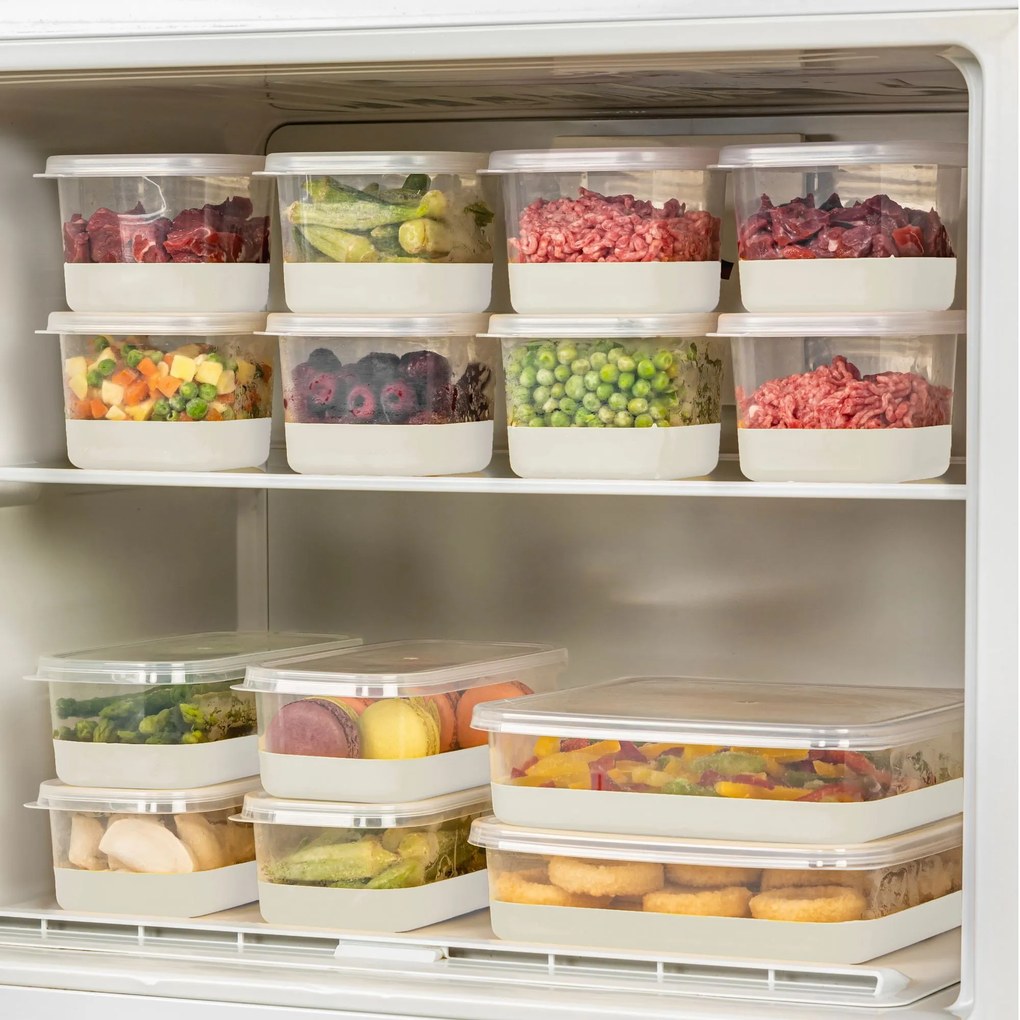 Sada 14 ks potravinových boxů ALLIE šedá