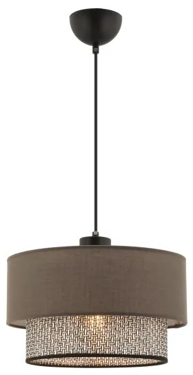 Závesný luster na lanku ECHO 1xE27/60W/230V hnedý/sivý