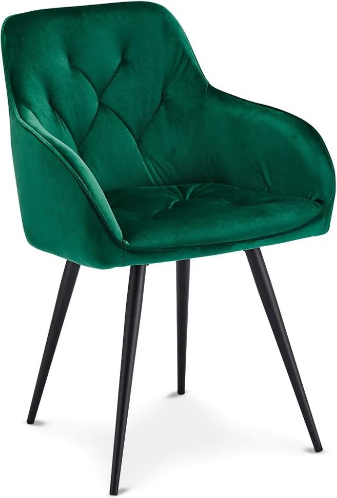 Luxusná jedálenská stolička Aegis, zelená