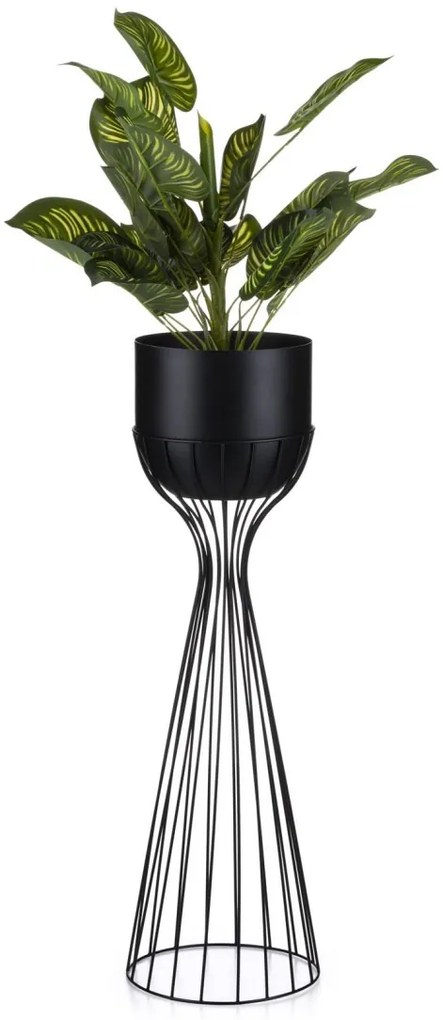Kvetináč na stojane LOFT V 68 cm čierny