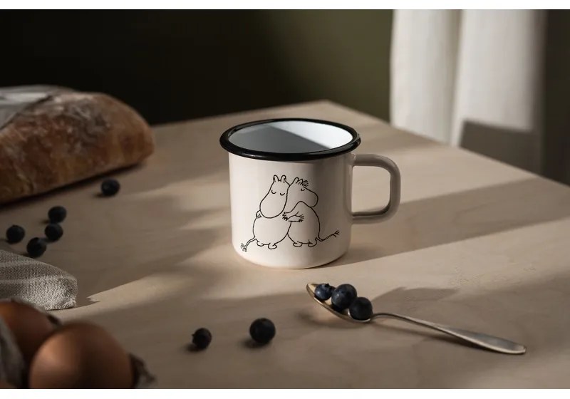Hrnček 80. výročie Moomin 0,37l, smalt / béžový