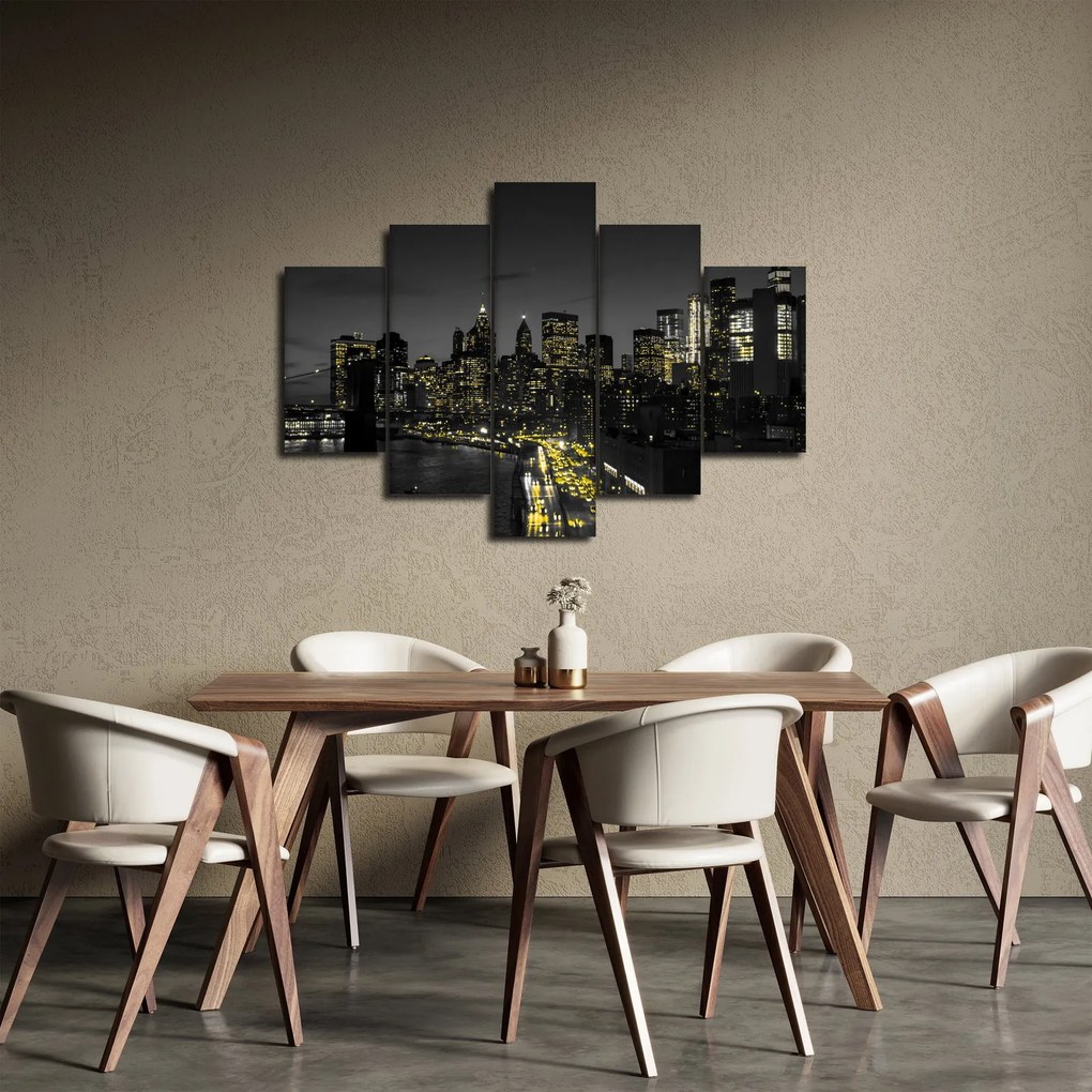 Obraz nočnej metropoly (150x105 cm)