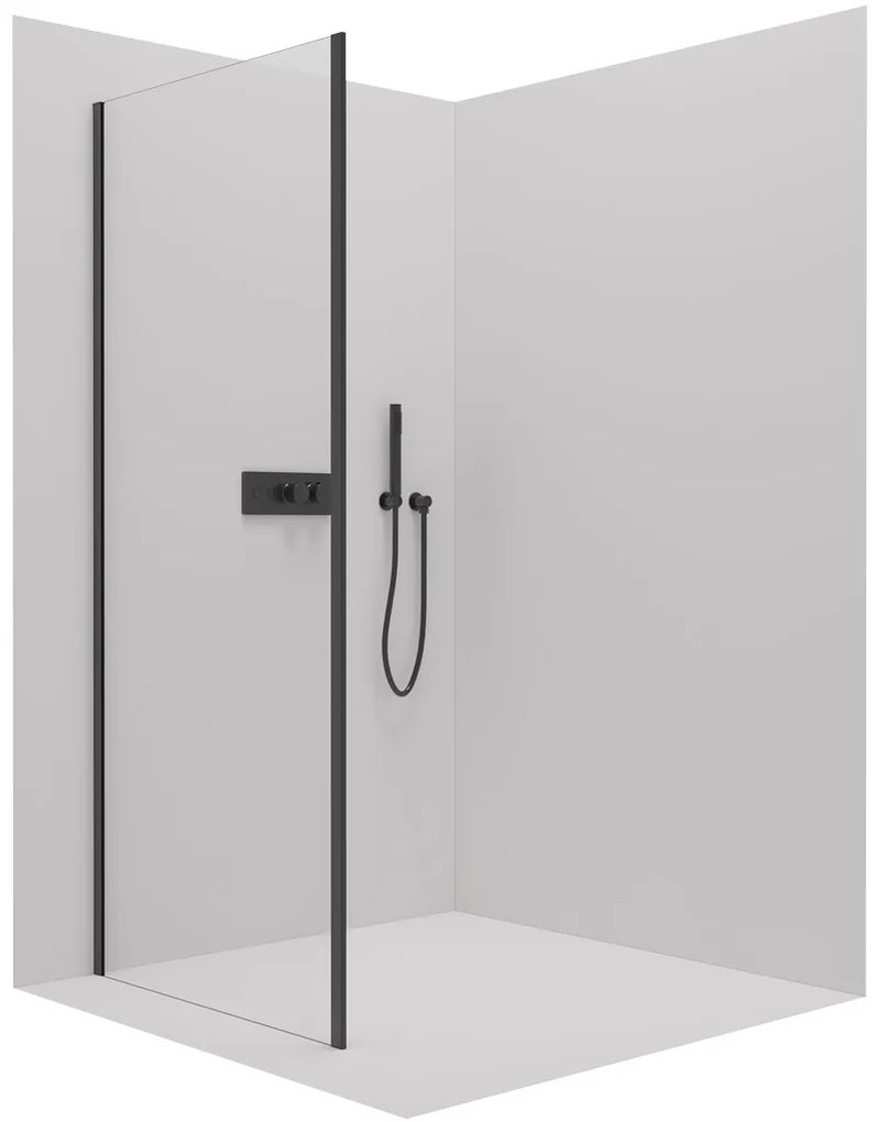 CERANO Cerano, sprchová zástena pre dvere Santini a Ferri 80x195 cm, 6mm číre sklo, čierny profil, CER-CER-425650
