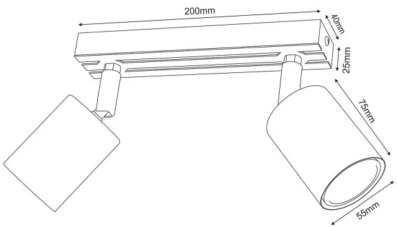 Bodové svietidlo TERRA 2xGU10/8W/230V biela/dub