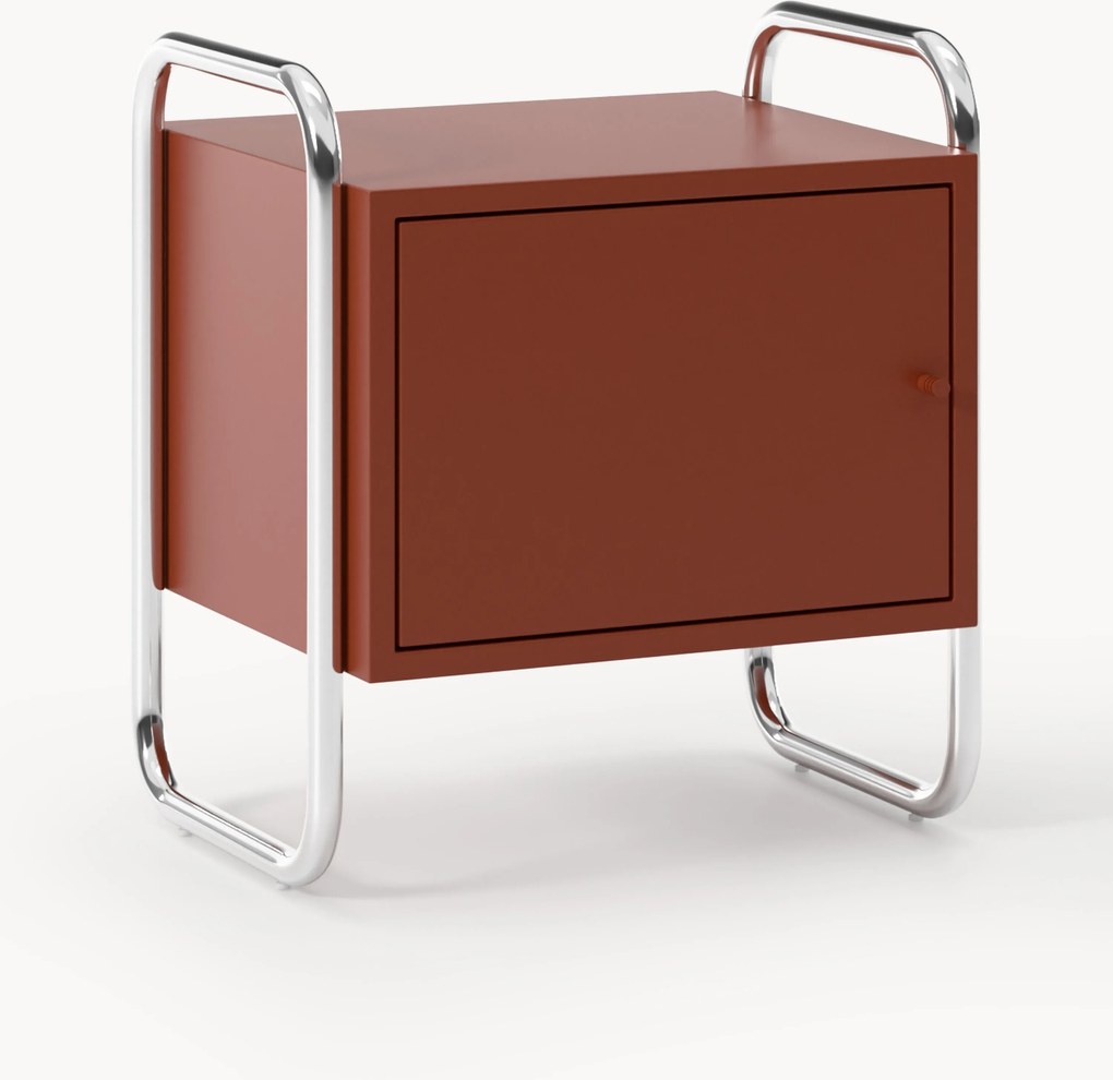 Kovový nočný stolík's ľavostranným alebo pravostranným otváraním Robyn