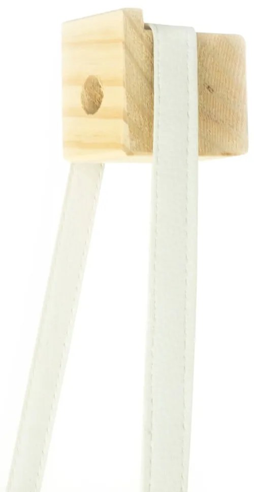 Biely kvetináč z jedľového dreva Surdic Colgantes, 17 x 62 cm