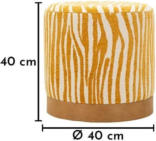 Taburet v horčicovej farbe Savana – Mauro Ferretti