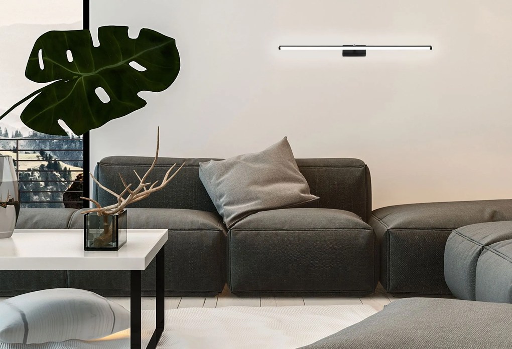 Toolight Toolight, LED kúpeľňové svietidlo nad zrkadlo 12W 50CM APP373-1W, čierna, OSW-05003