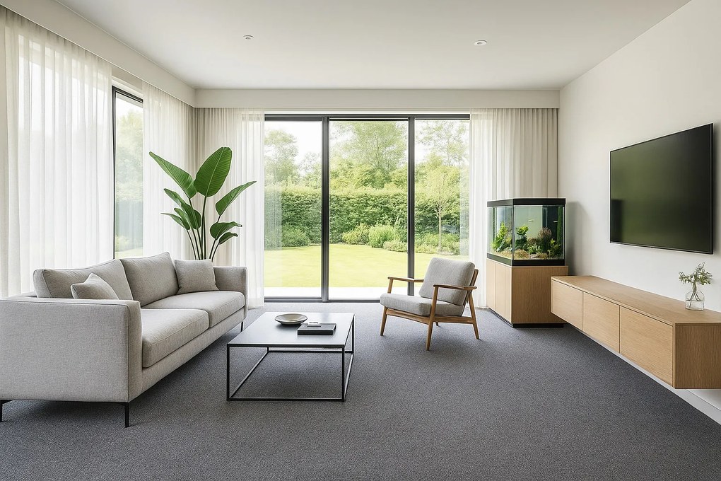 Timzo, Metrážny koberec Neapol 4726 - neúčtujeme odrezky z role, na mieru, šíře 1,33m,1m,2m,3m,4m,na mieru, neúčtujeme odrezky, šedá, filc, chodba / predsieň