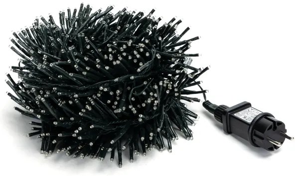 Aigostar - LED vonkajšia vianočná svetelná reťaz 600xLED/8 funkcií 18m IP44 studená biela