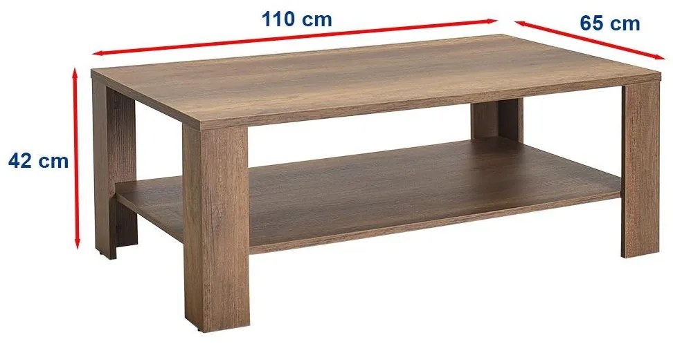 Konferenčný stolík Salome 2 (orech oslo) . Akcia -13%. Vlastná spoľahlivá doprava až k Vám domov. 1109368