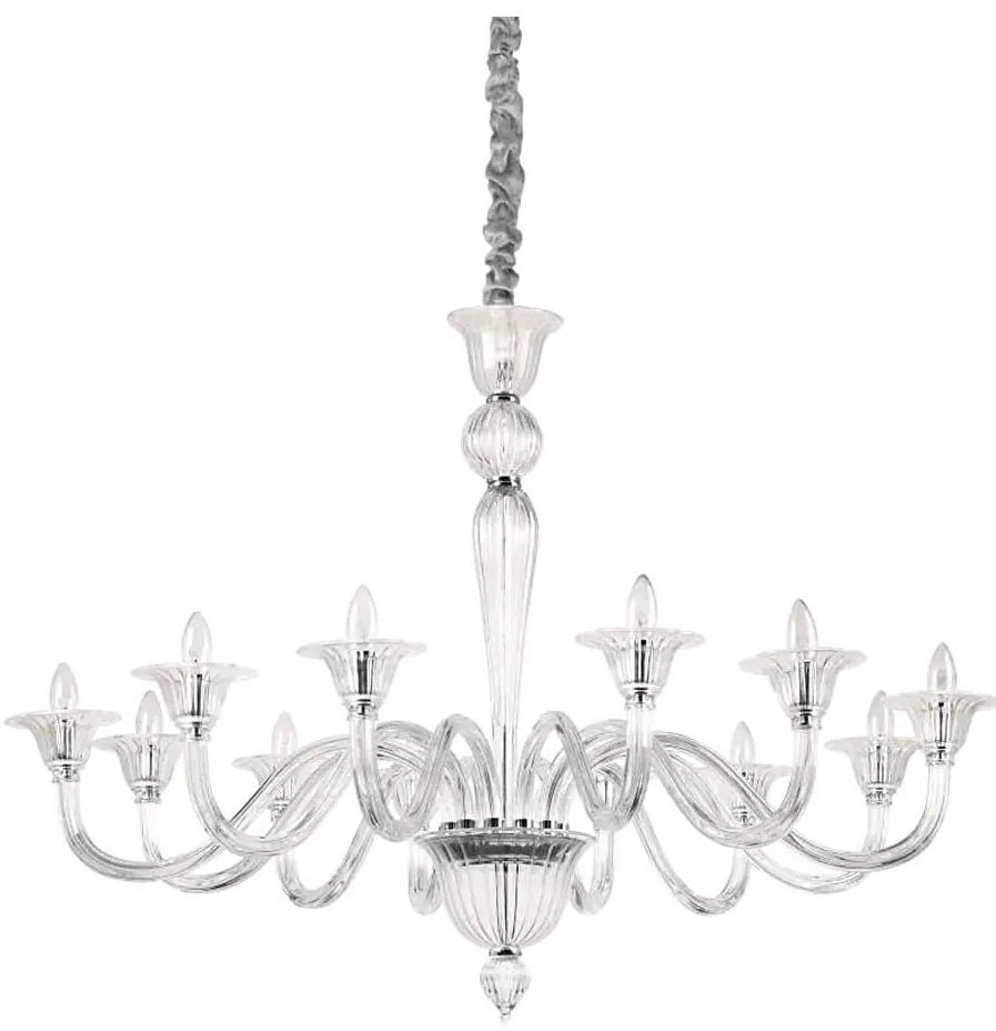 Ideal Lux - Luster na reťazi BRIGITTA 12xE14/40W/230V pr. 120 cm číra