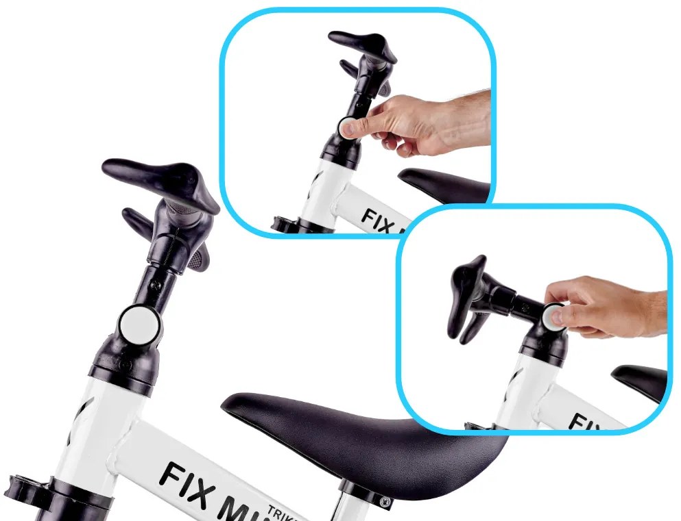 KIK Trojkolka Fix Mini bežecká trojkolka 3v1 s pedálmi biela