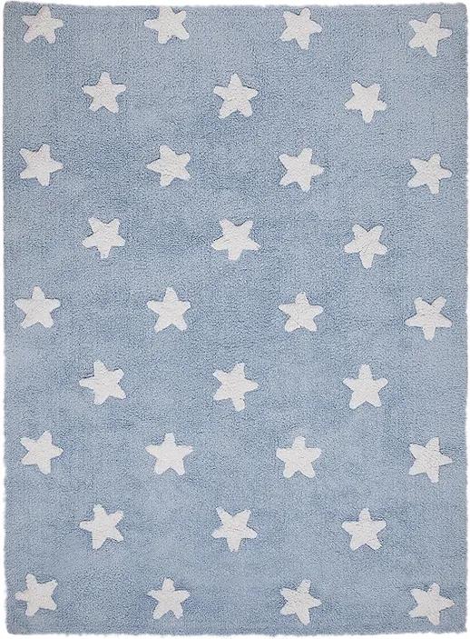 Lorena Canals koberce Ručně tkaný kusový koberec Stars Blue-White - 120x160 cm