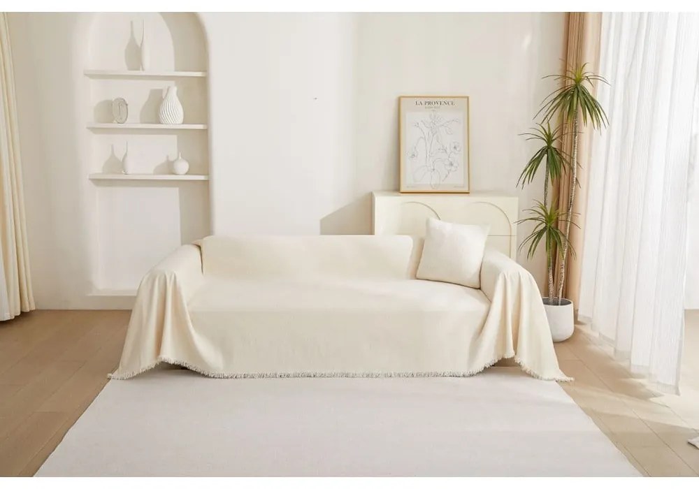 Krémovobiely 3-miestny poťah na pohovku Talo – Filumi