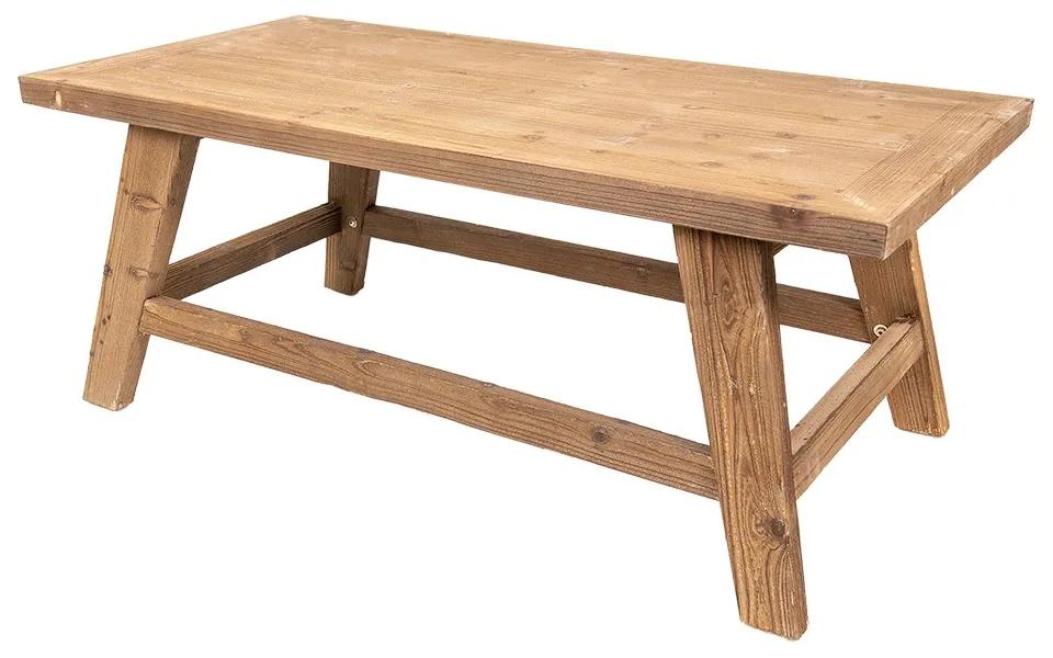 Hnedý drevený antik odkladací konferenčný stôl Patto - 120*60*48 cm