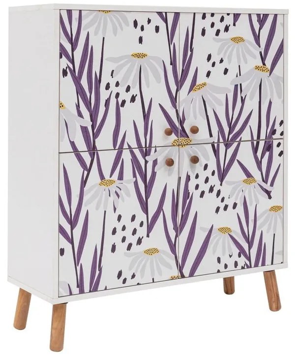 Biela skrinka 95x111 cm Multilux – Kalune Design