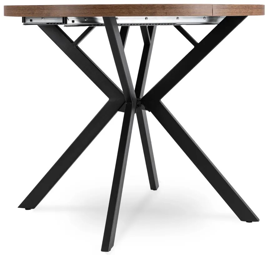 Stôl RENO 90–190 cm Dub Rustikál/Čierny