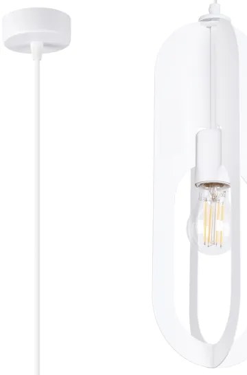 Sollux SL.1360 - Luster na lanku NICUS 1xE27/15W/230V biela