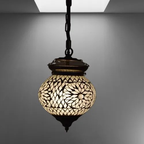 Mosaic lampa závesná orientálna Globe CRYSTAL Ø15