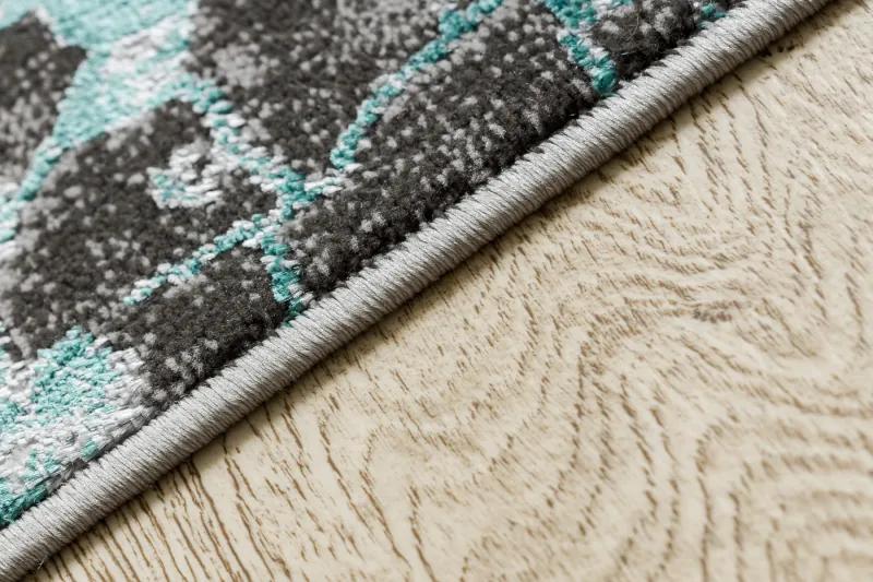Moderný koberec DE LUXE 2079 vintage - Štrukturálny zelená / antracit Veľkosť: 160x220 cm