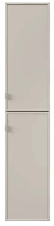 Vysoká závesná kúpeľňová skrinka Bella Cashmere 2D kašmírová