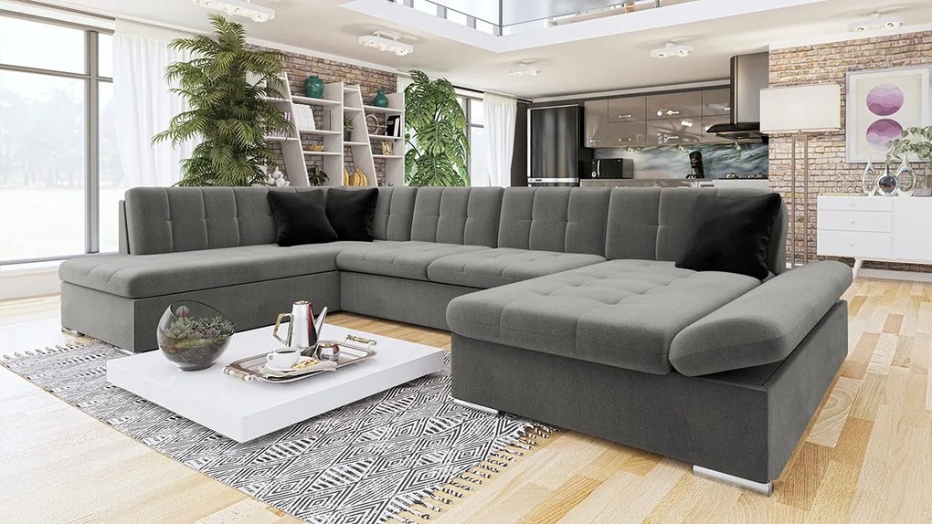 Rohová sedacia súprava Genero Sale, Dostupné poťahy: ekokoža Soft 011 + Lux 06 + Lux 5, Strana: Ľavá