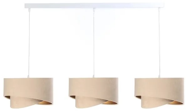 Luster na lanku GALAXY 3xE27/60W/230V béžová/zlatá