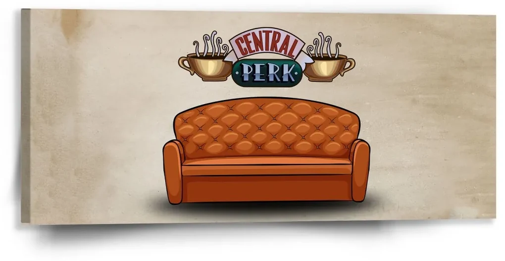 Sablio Obraz Seriál Priatelia CENTRAL PERK Gauč - 110x50 cm