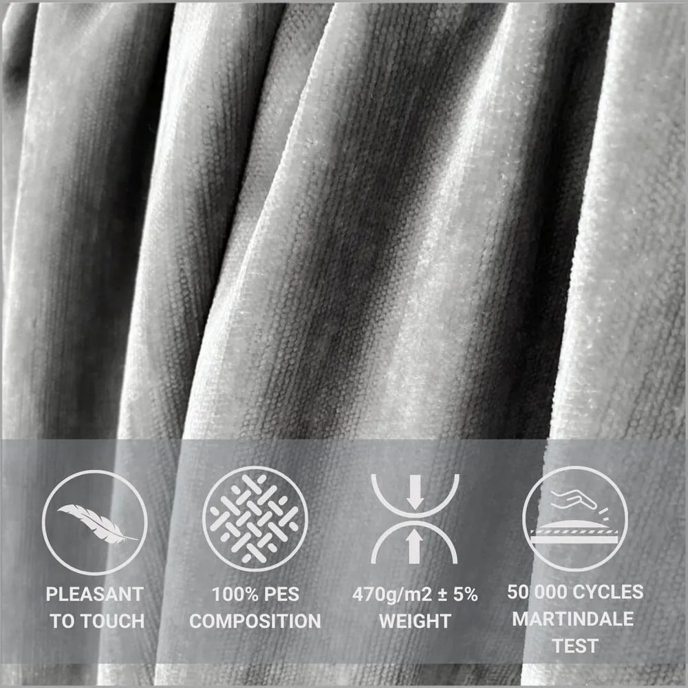 Svetlosivá čalúnená dvojlôžková posteľ s úložným priestorom s roštom 200x200 cm Aruba L – Maison de Rêve