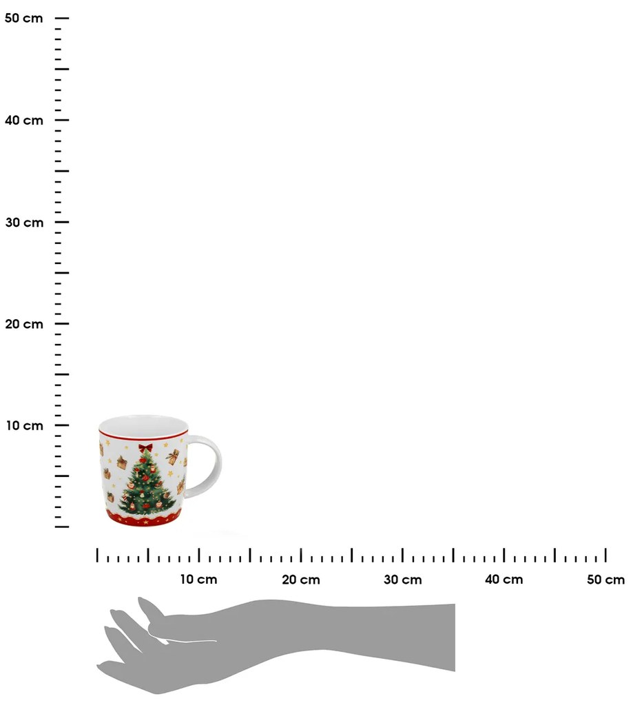 Porcelánový hrnček Christmas Tree3 400 ml