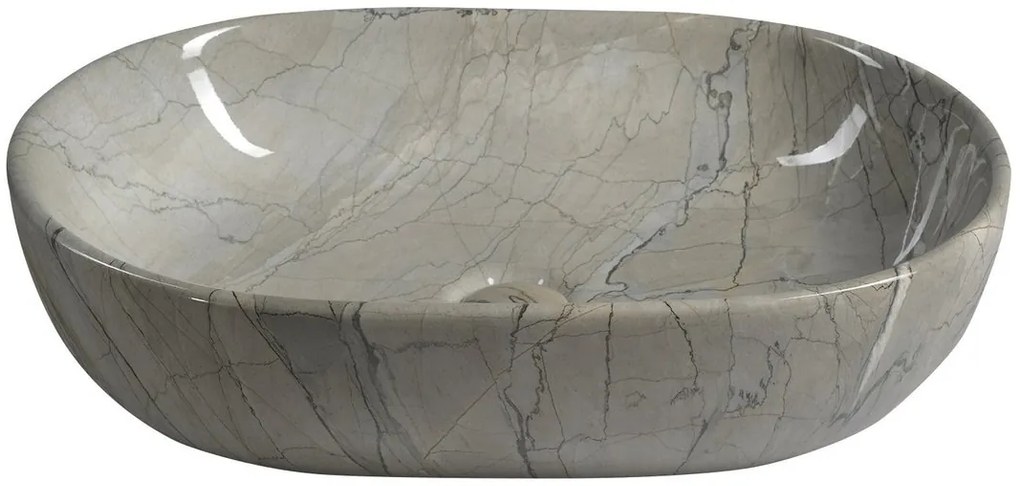 Sapho Sapho, DALMA keramické umývadlo 59x14x42 cm, grigio, MM413