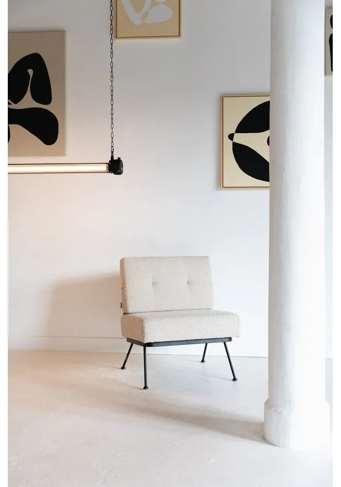 Krémové kreslo Bowie – Zuiver
