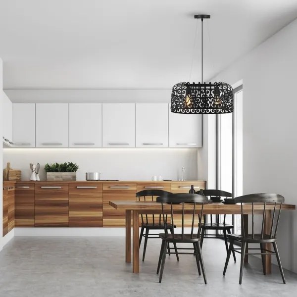 Rabalux 2157 - Luster ALESSANDRA 2xE27/60W/230V čierna