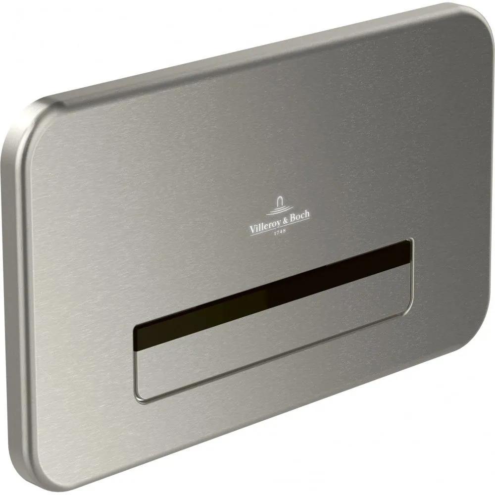 VILLEROY &amp; BOCH ViConnect ovládacie tlačítko pre WC, bezdotykové, infračervené splachovanie, kartáčovaná nerezová oceľ, 922311LC