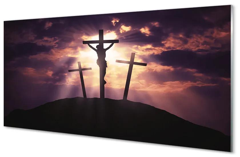 Sklenený obraz Jesus cross 100x50 cm