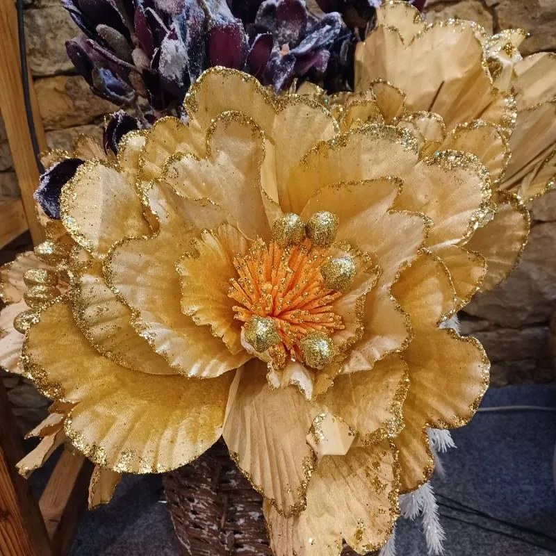 DECOLED Květ, prům. 47 cm, zlatá